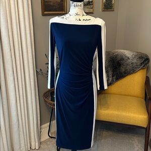 Navy and white Ralph Lauren pull on dress size 8